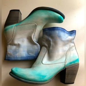 FELMINI OMBRÉ LEATHER WESTERN INSPIRED BOOTS size 37